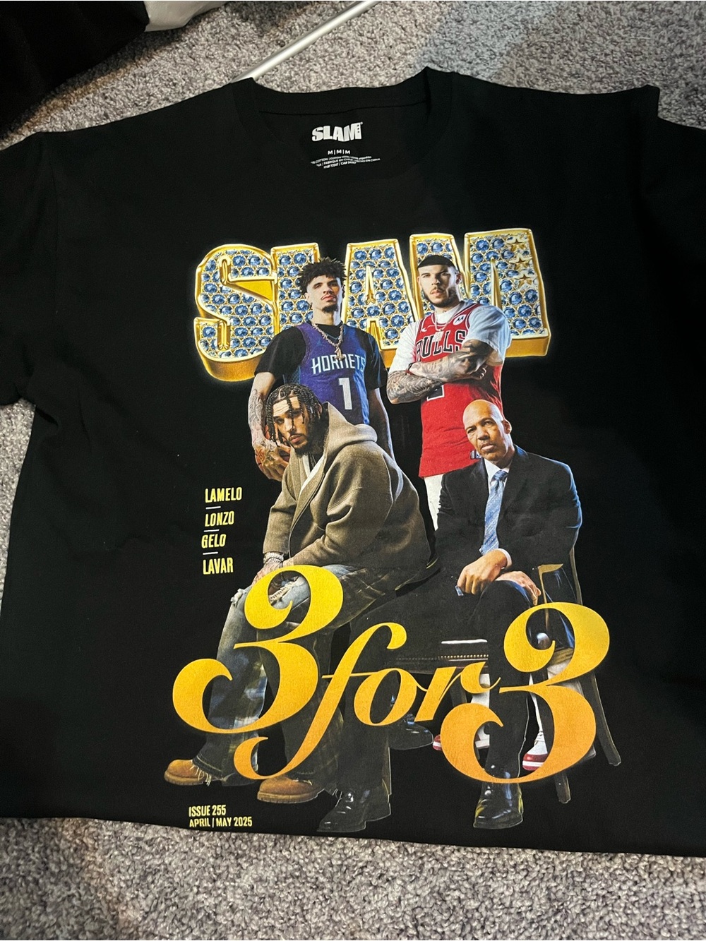 SLAM Magazine LaMelo Ball Lonzo Ball Black Graphic Tee - M/M Size